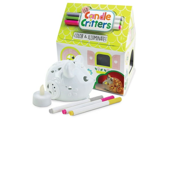 Cute Child/'s Ceramic Unicorn Tea Light Holder with Battery Tea Night Light